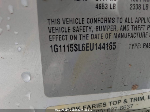 1G1115SL6EU144165 Chevrolet IMPALA 1LT