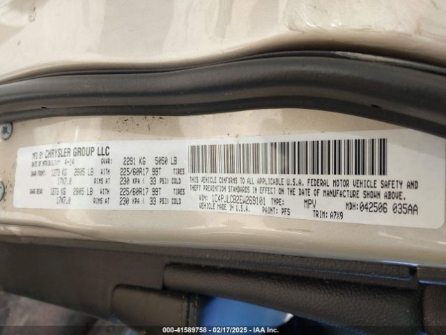 1C4PJLCB2EW269101 Jeep Cherokee Latitude