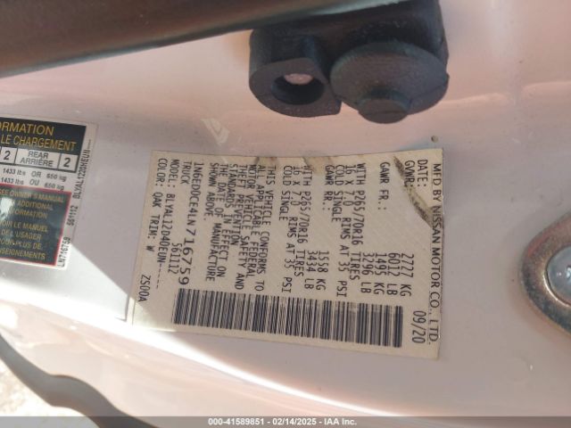 1N6ED0CE4LN716759 Nissan Frontier King Cab S 4x2