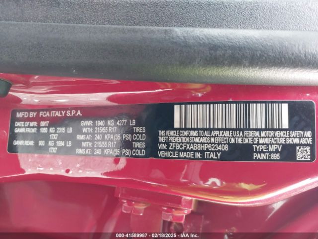 2017 FIAT 500X ZFBCFXAB8HP623408 Photo 8