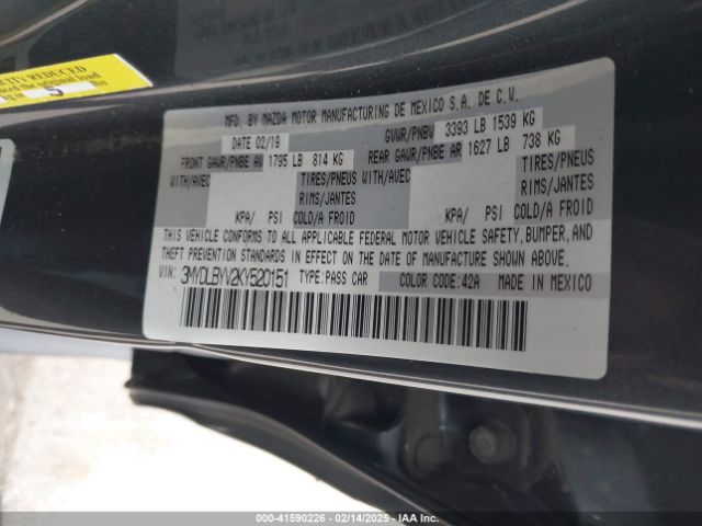 3MYDLBYV2KY520151 Toyota YARIS LE