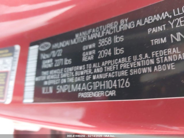 Hyundai ELANTRA SEL 2023 5NPLM4AG1PH104126 Image 9