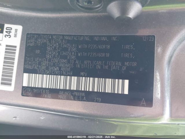 2024 TOYOTA SIENNA 5TDJSKFC7RS116348 Photo 8