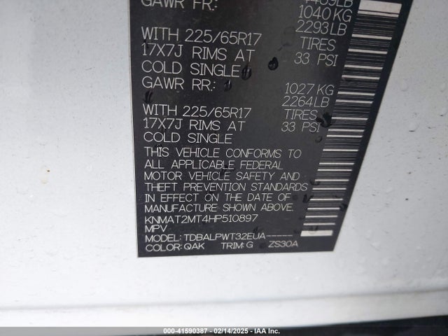Nissan 2017 2017 KNMAT2MT4HP510897 Image 9