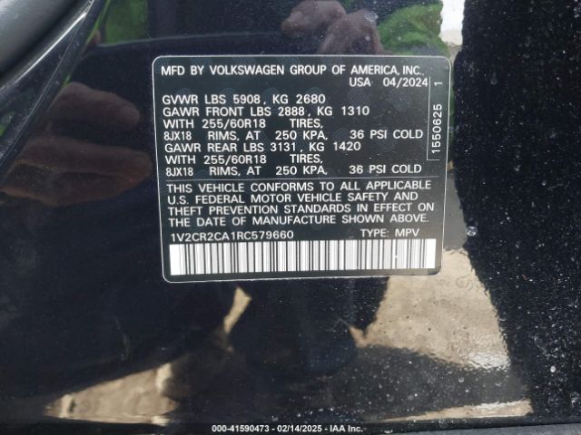 2024 VOLKSWAGEN ATLAS 1V2CR2CA1RC579660 Photo 8