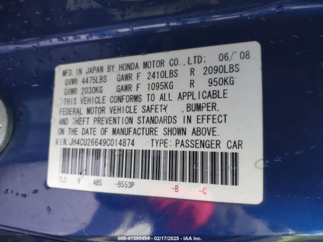 2009 ACURA TSX JH4CU26649C014874 Photo 8