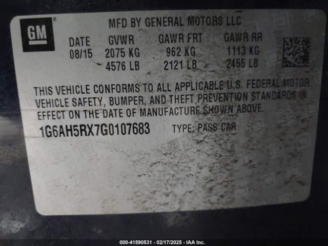 2016 CADILLAC ATS 1G6AH5RX7G0107683 Photo 8