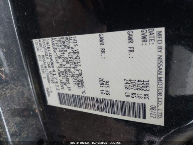 2022 NISSAN ALTIMA 1N4BL4DV0NN417311 Photo 8