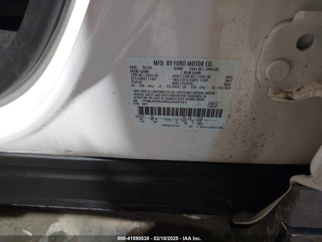 1FMUK8KH8SGA05191 Ford Explorer St-line