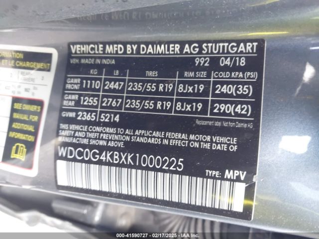 WDC0G4KBXK1000225 Mercedes-Benz Glc 300 4matic