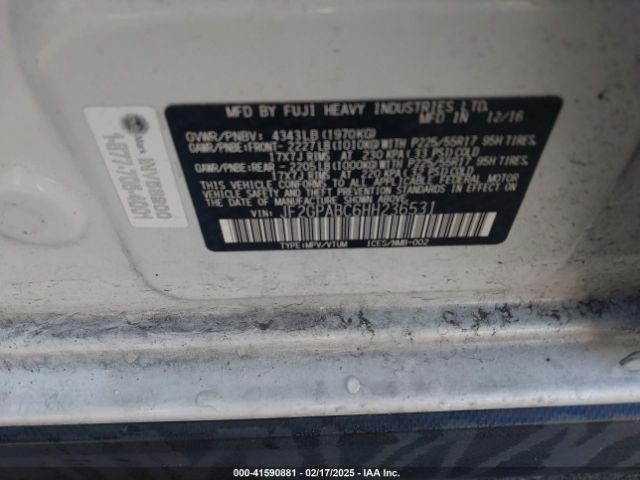 JF2GPABC6HH236531 Subaru Crosstrek 2.0i Premium