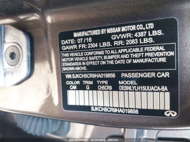 SJKCH5CR9HA019856 Infiniti Qx30 Premium
