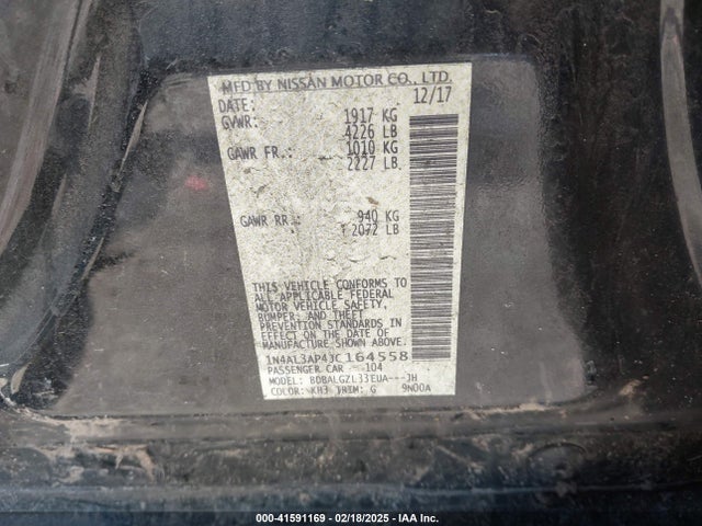 1N4AL3AP4JC164558 Nissan Altima 2.5 S