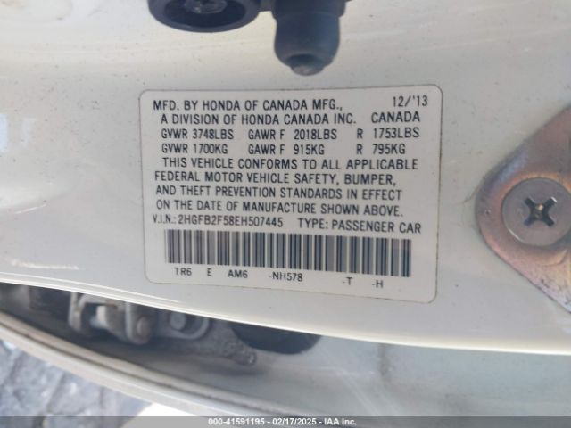 2HGFB2F58EH507445 Honda Civic Lx
