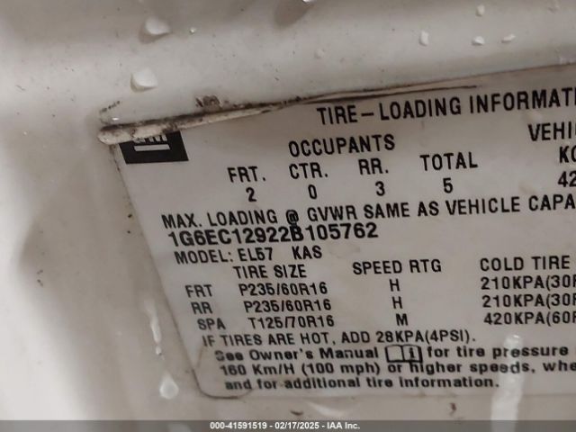 2002 CADILLAC ELDORADO 1G6EC12922B105762 Photo 8