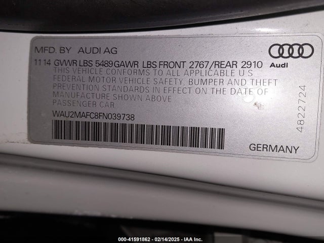 2015 AUDI A7 WAU2MAFC8FN039738 Photo 8