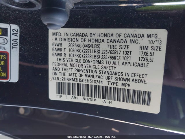 Honda CR-V EX 2014 2HKRM3H50EH510744 Image 9