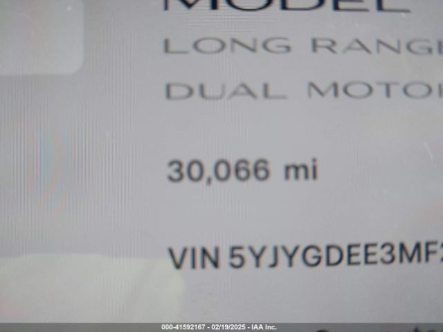 5YJYGDEE3MF255744 Tesla Model Y Long Range Dual Motor All-wheel Drive