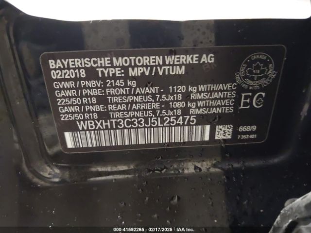 WBXHT3C33J5L25475 BMW X1 Xdrive28i