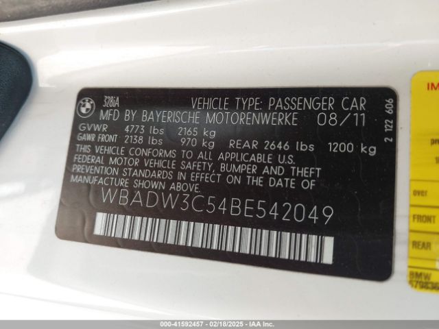 2011 BMW 328I WBADW3C54BE542049 Photo 8