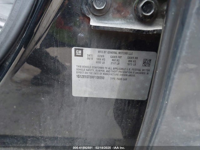 1G1ZE5ST8HF108090 Chevrolet MALIBU 1LT