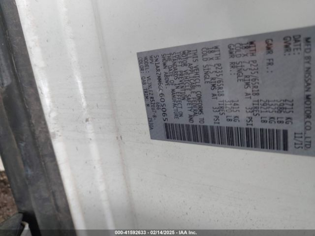 5N1AR2MM6GC605065 Nissan Pathfinder Sv