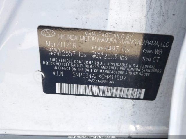 5NPE34AFXGH411507 Hyundai Sonata Sport