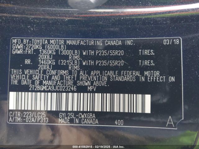 2T2BGMCA9JC023246 Lexus Rx 450h F Sport