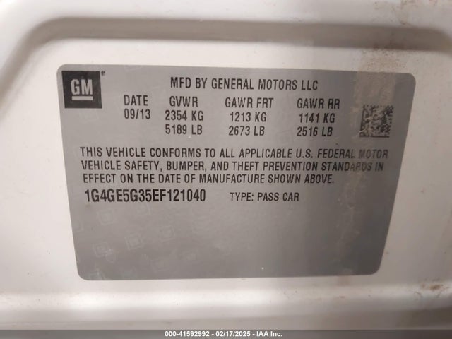 1G4GE5G35EF121040 Buick Lacrosse Premium I Group