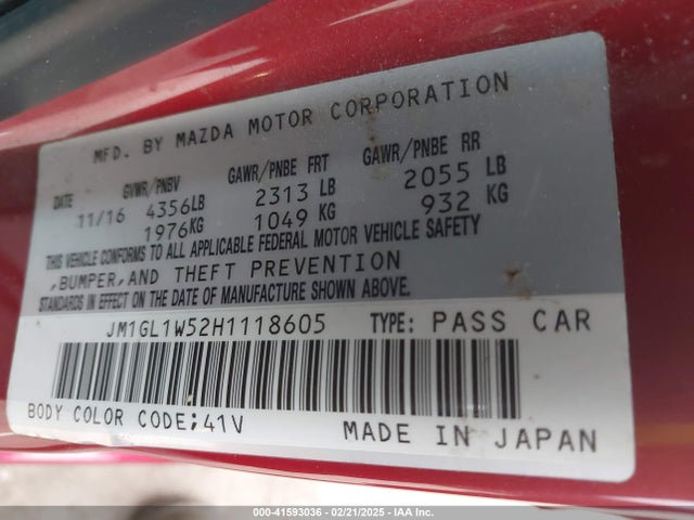 JM1GL1W52H1118605 Mazda Mazda6 Grand Touring