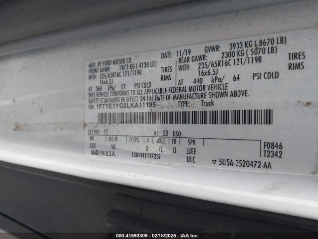 1FTYE1YG0LKA11195 Ford Transit-150