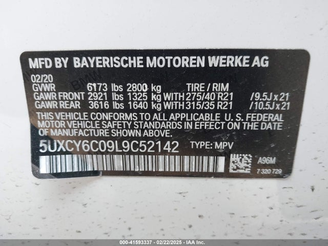5UXCY6C09L9C52142 BMW X6 Xdrive40i
