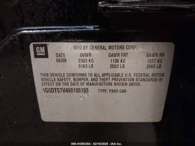 2009 CADILLAC CTS 1G6DT57V490106183 Photo 8