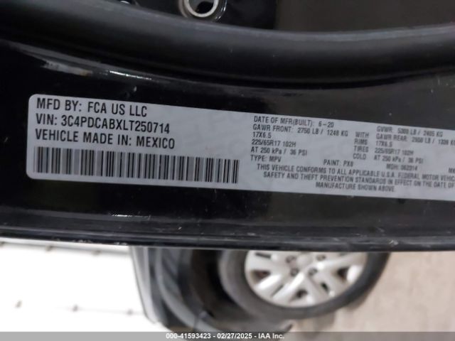 3C4PDCABXLT250714 Dodge Journey Se Value