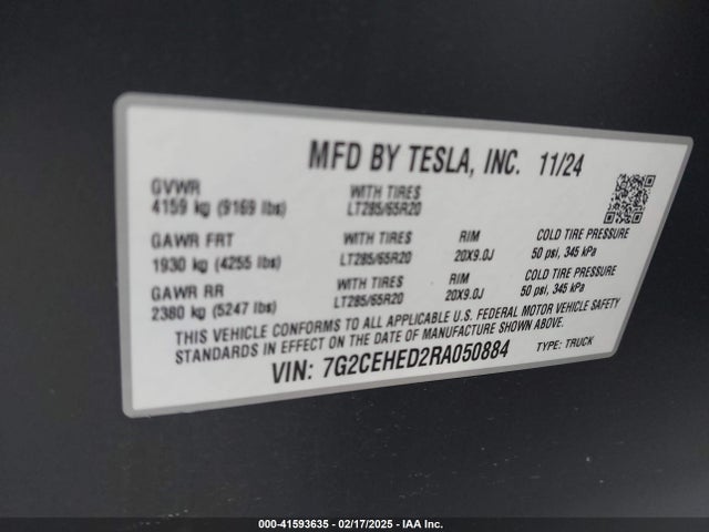 2024 TESLA CYBERTRUCK 7G2CEHED2RA050884 Photo 8