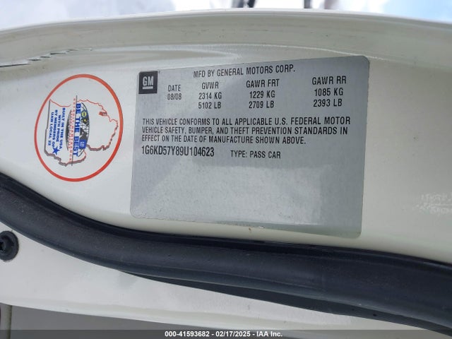 2009 CADILLAC DTS 1G6KD57Y89U104623 Photo 8