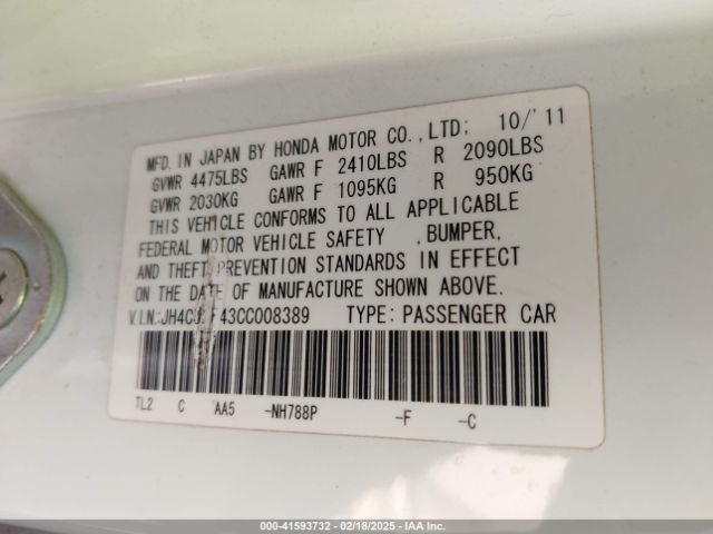 2012 ACURA TSX JH4CU2F43CC008389 Photo 8