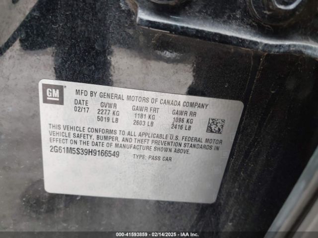 2G61M5S39H9166549 Cadillac XTS LUXURY