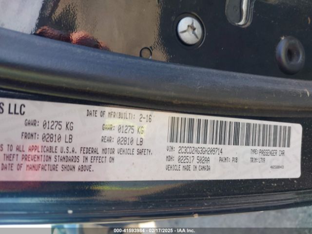 2C3CDZAG3GH209714 Dodge Challenger Sxt