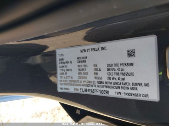 5YJ3E1EA8PF700690 Tesla Model 3 Rear-wheel Drive