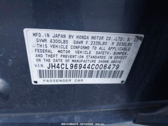 2004 ACURA TSX JH4CL96944C006479 Photo 8