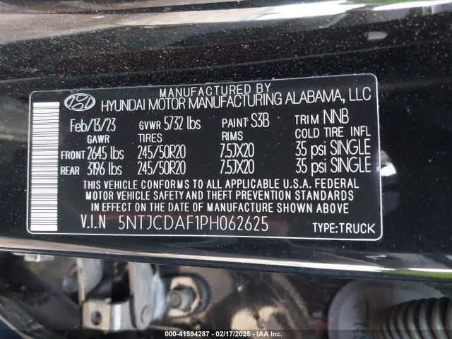 5NTJCDAF1PH062625 Hyundai Santa Cruz Night