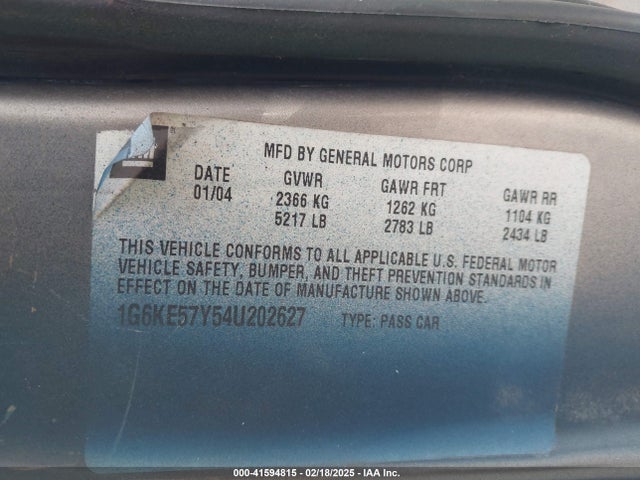 2004 CADILLAC DEVILLE 1G6KE57Y54U202627 Photo 8