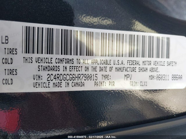 Dodge Grand Caravan Sxt 2017 2C4RDGCG6HR790015 Image 9