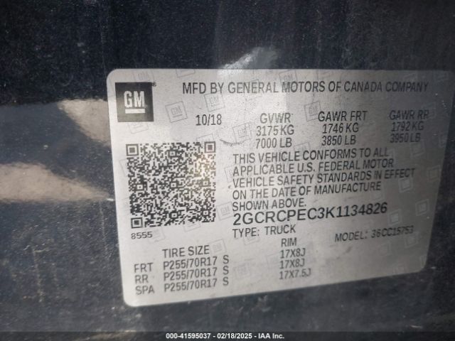 2019 CHEVROLET SILVERADO 1500 LD 2GCRCPEC3K1134826 Photo 8