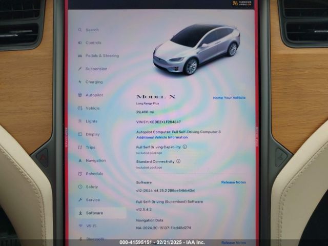 5YJXCDE2XLF284847 Tesla MODEL X