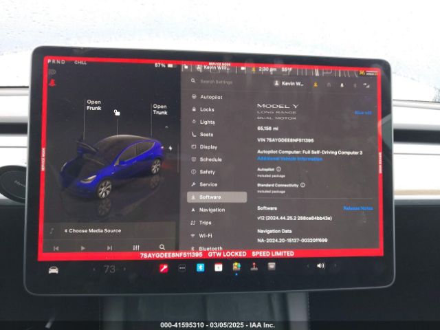 7SAYGDEE8NF511395 Tesla Model Y Long Range Dual Motor All-wheel Drive