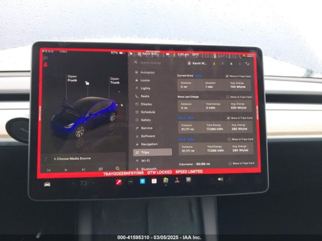 7SAYGDEE8NF511395 Tesla Model Y Long Range Dual Motor All-wheel Drive