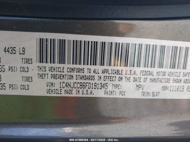 1C4NJCCB6FD191345 Jeep Compass Limited