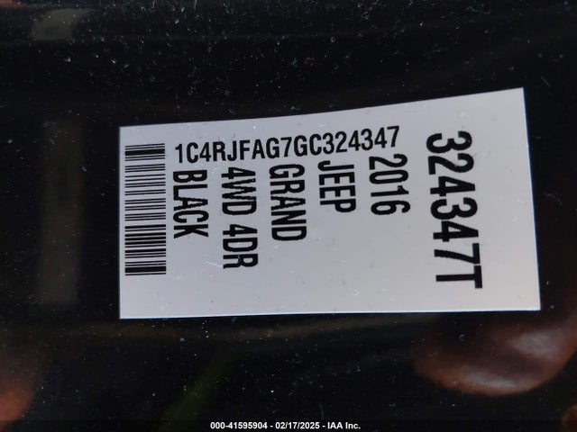 1C4RJFAG7GC324347 Jeep Grand Cherokee Laredo